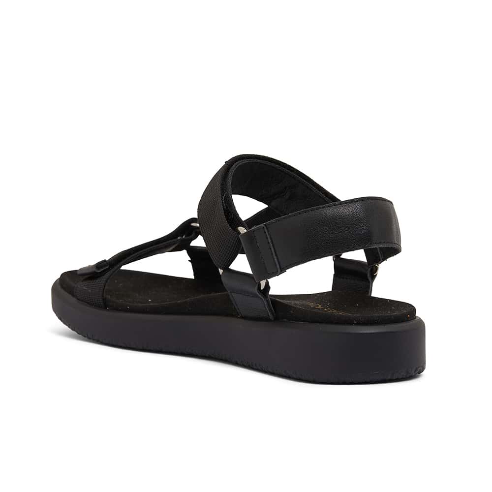 Farrow Sandal in Black On Black Fabric