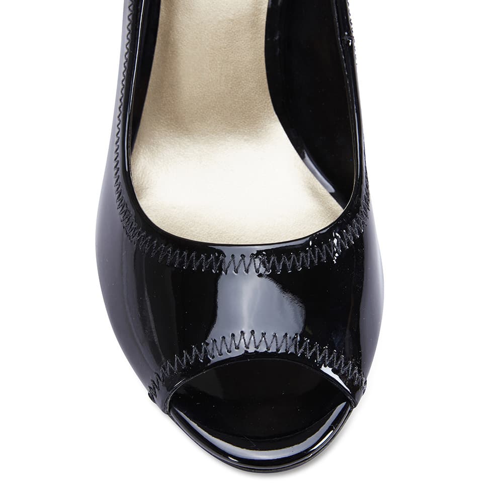 Fawn Heel in Black Patent