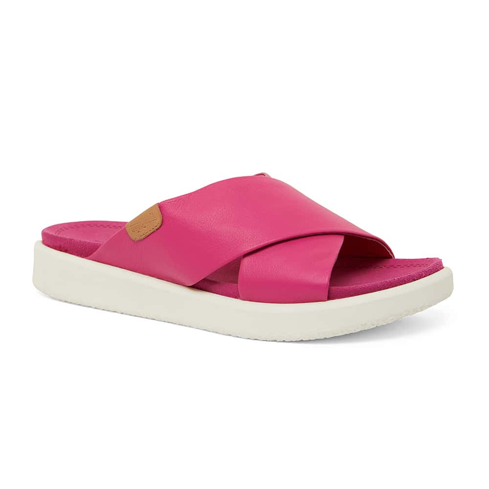 Ferry Slide in Pink Leather