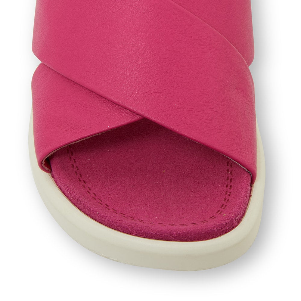 Ferry Slide in Pink Leather