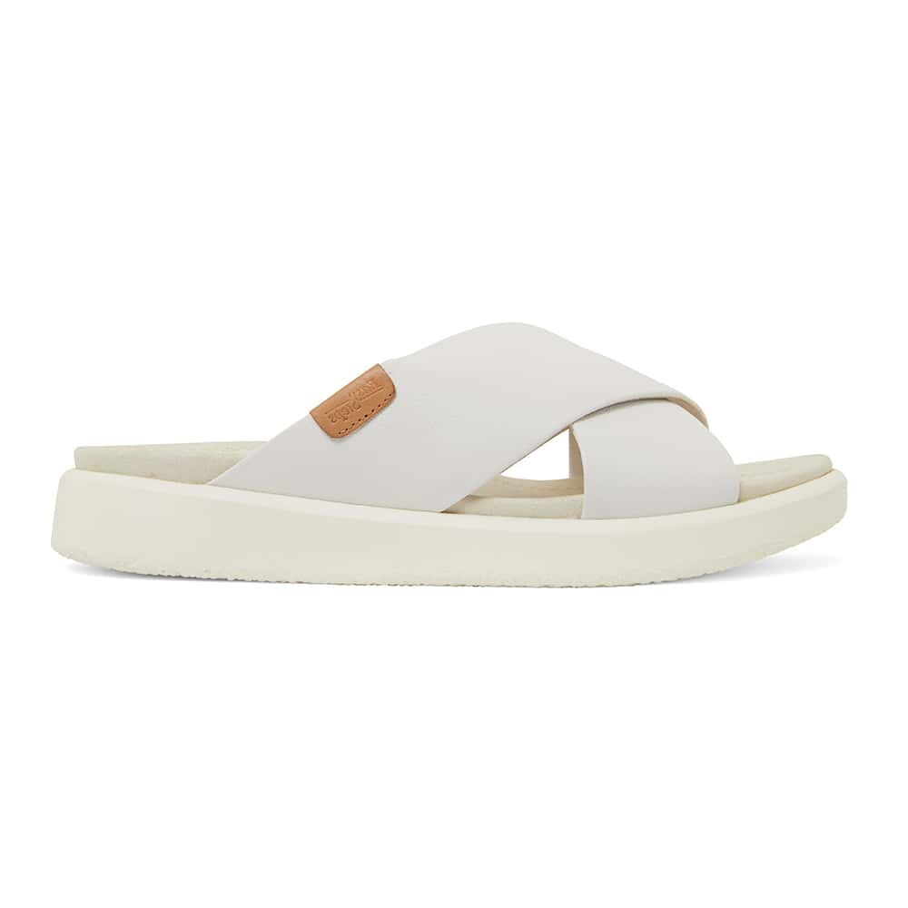Ferry Slide in White Leather