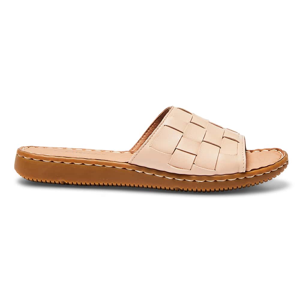 Flair Slide in Blush Leather