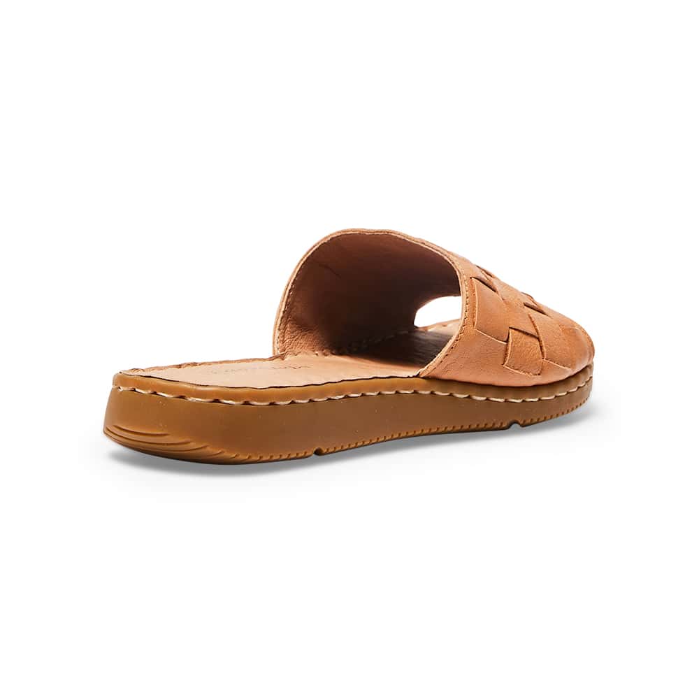 Flair Slide in Tan Leather