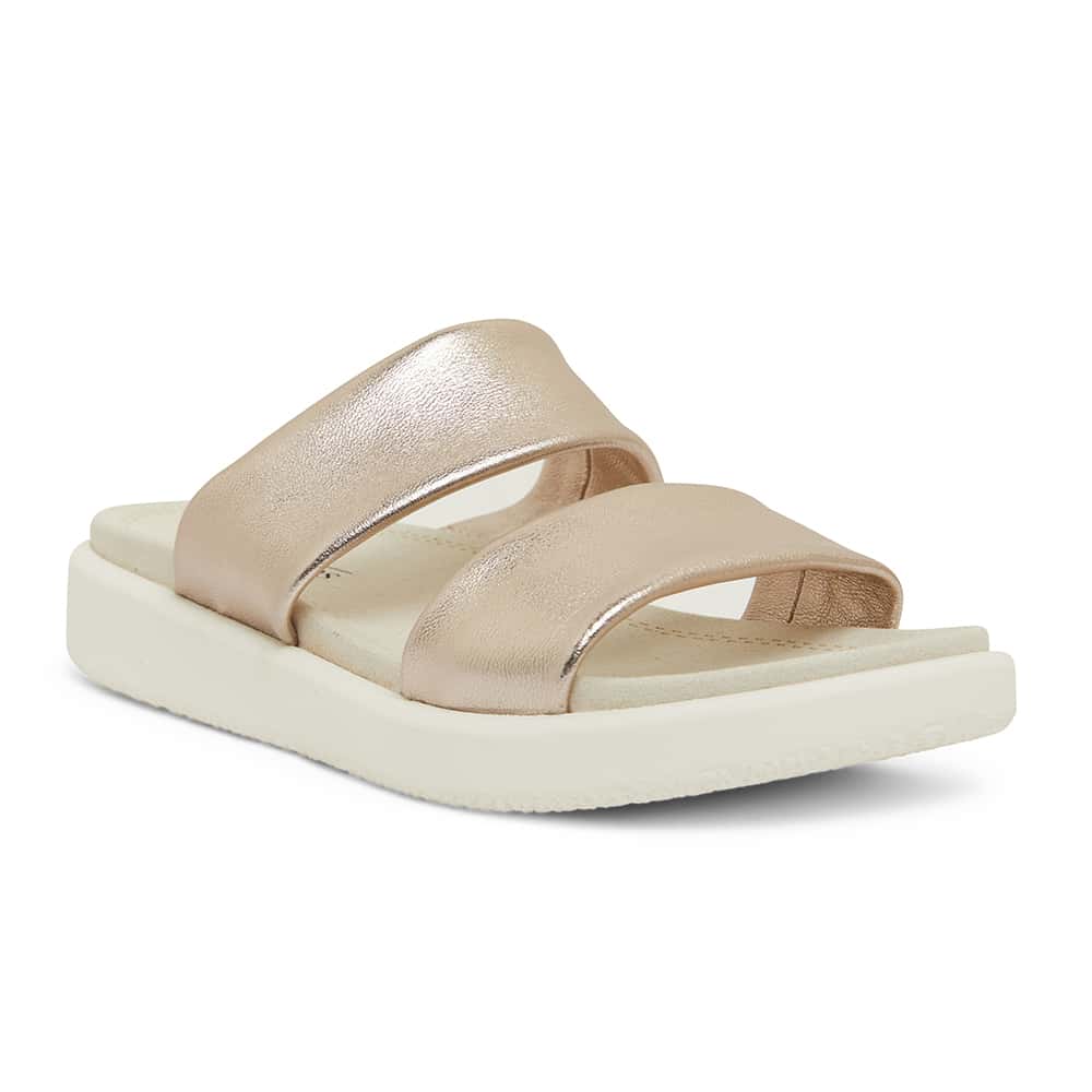 Fleet Slide in Soft Gold Leather