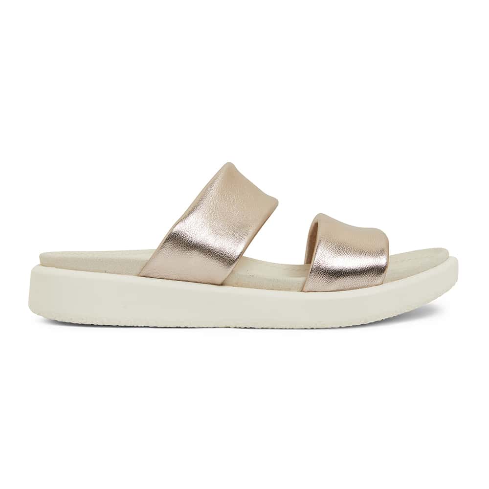 Fleet Slide in Soft Gold Leather