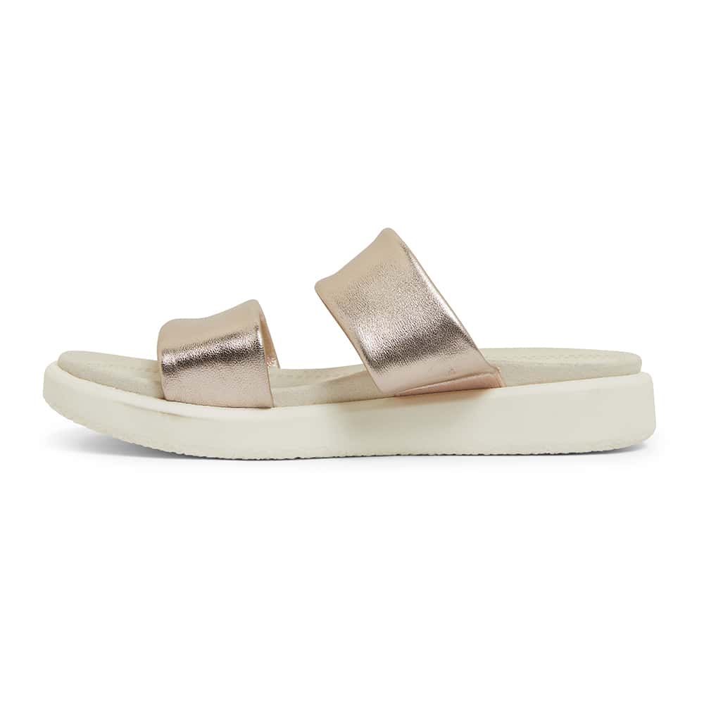 Fleet Slide in Soft Gold Leather