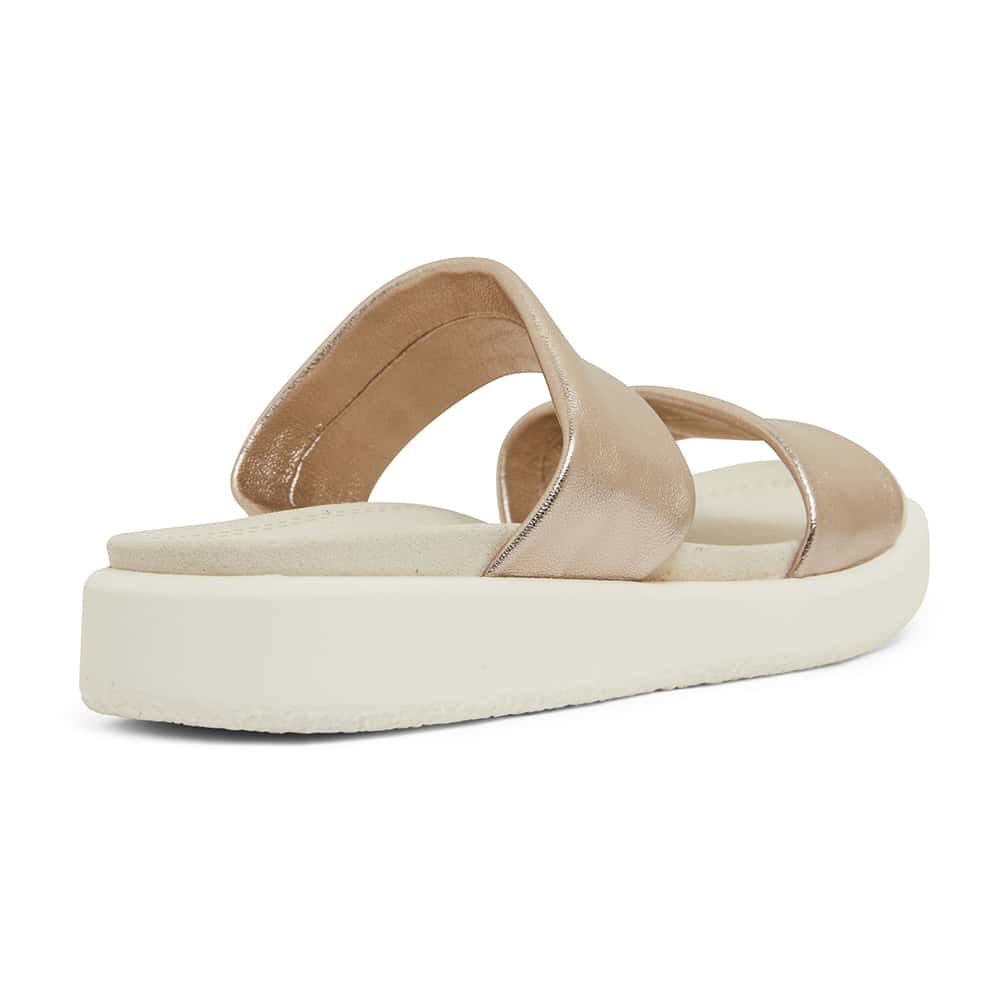 Fleet Slide in Soft Gold Leather