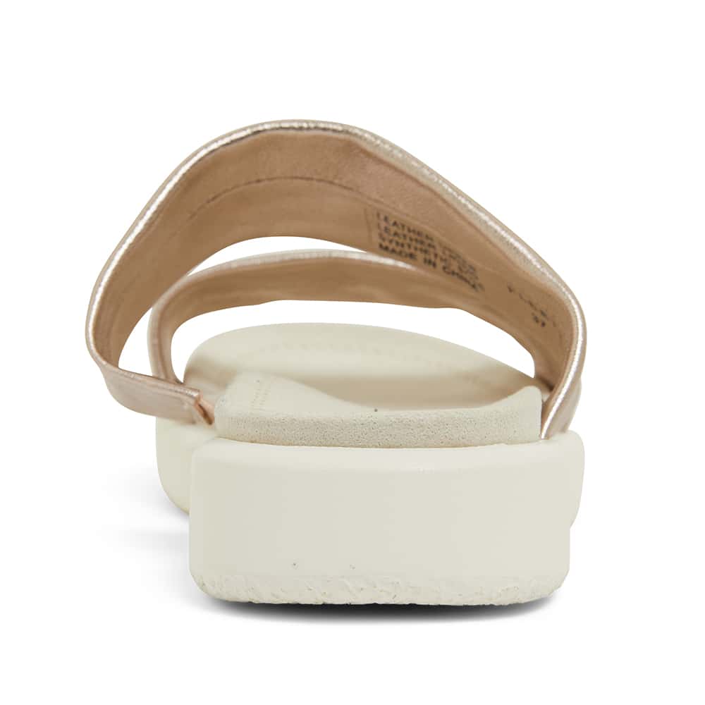 Fleet Slide in Soft Gold Leather