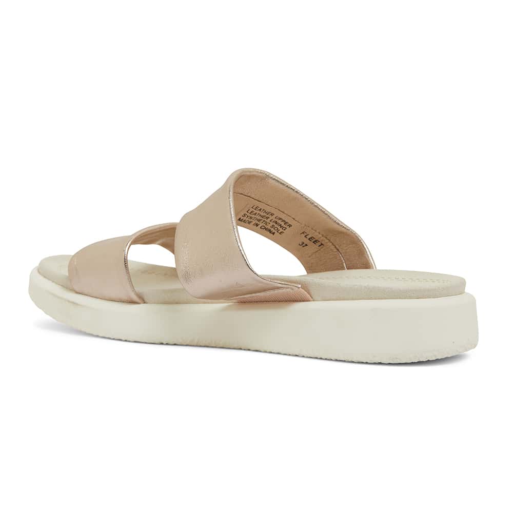 Fleet Slide in Soft Gold Leather