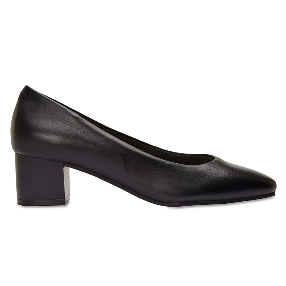 Gamma Heel in Black Leather