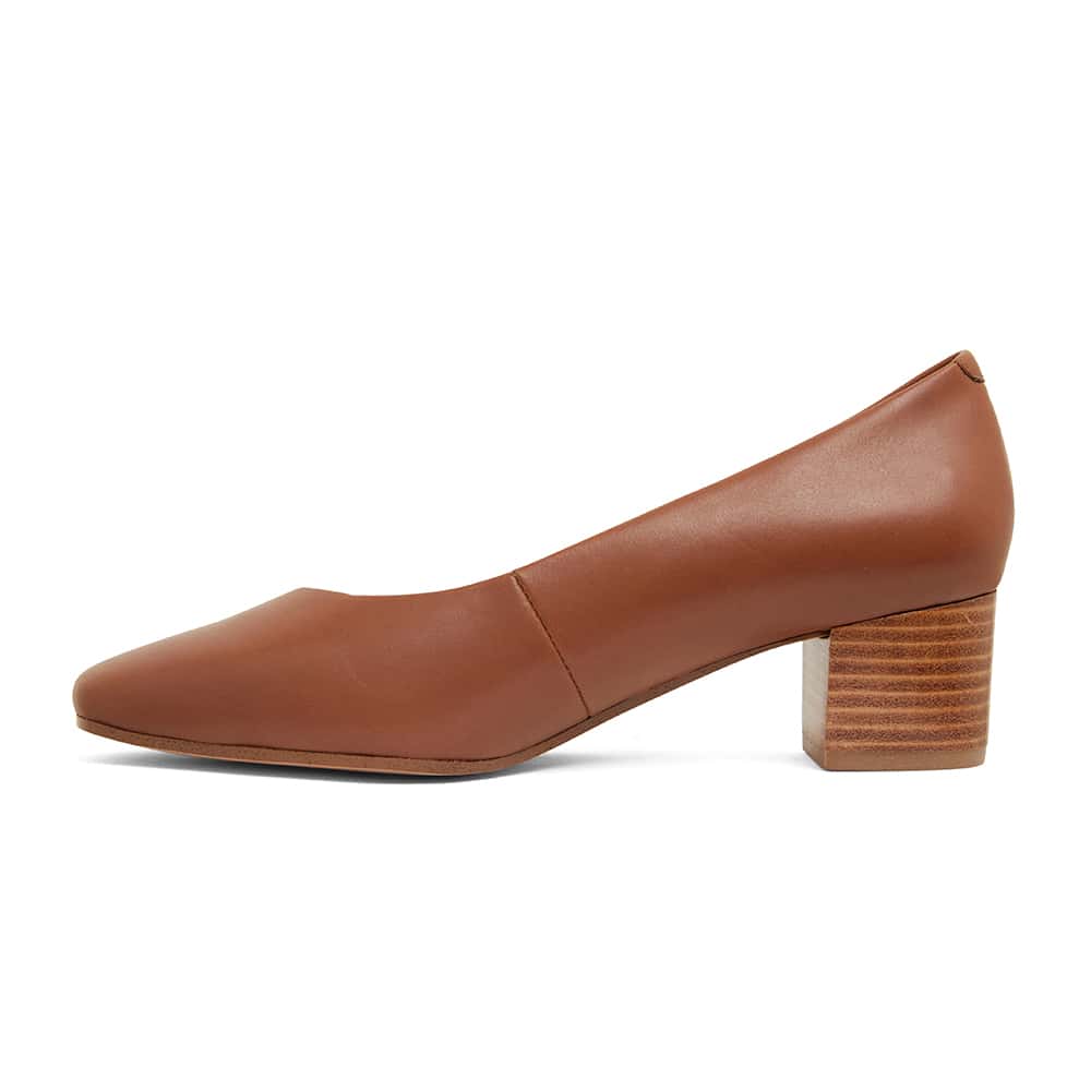 Gamma Heel in Cognac Leather | Easy Steps | Shoe HQ