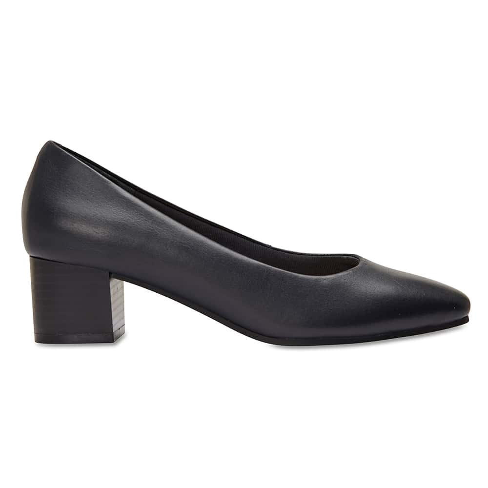 Gamma Heel in Navy Leather