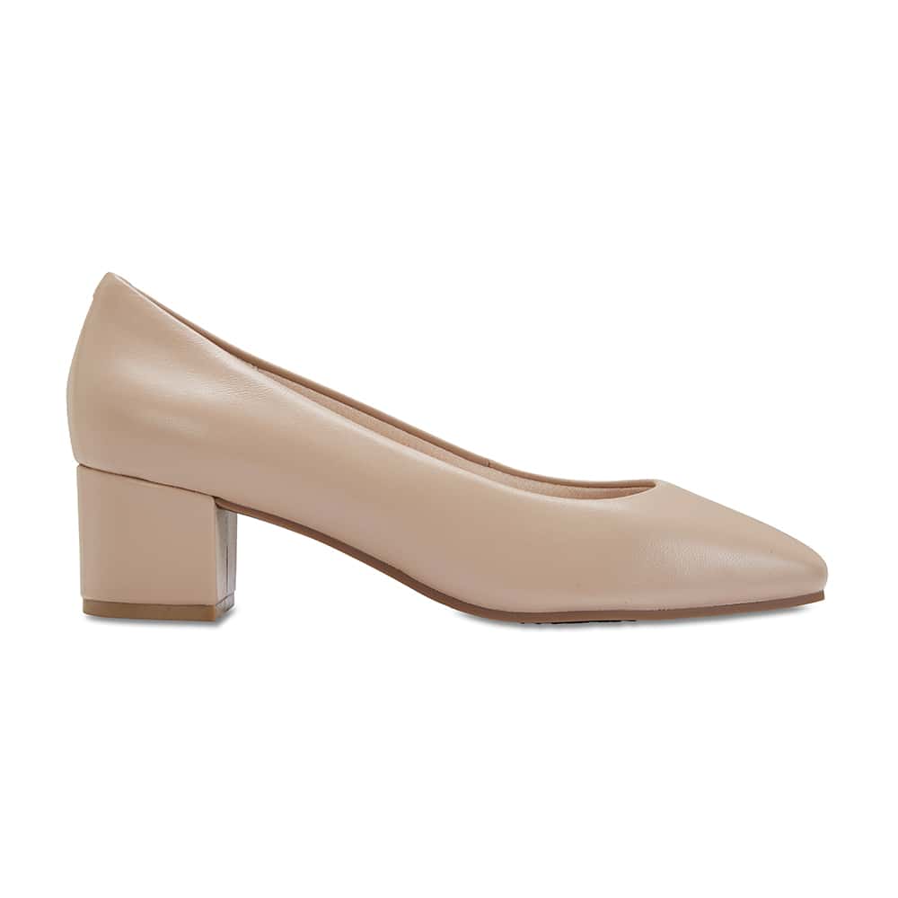 Gamma Heel in Nude Leather