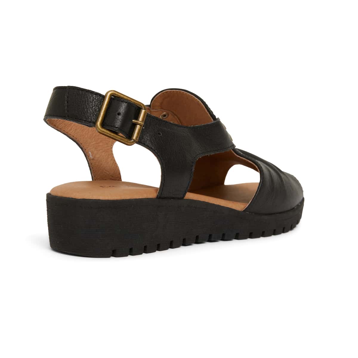 Gelato Sandal in Black Leather