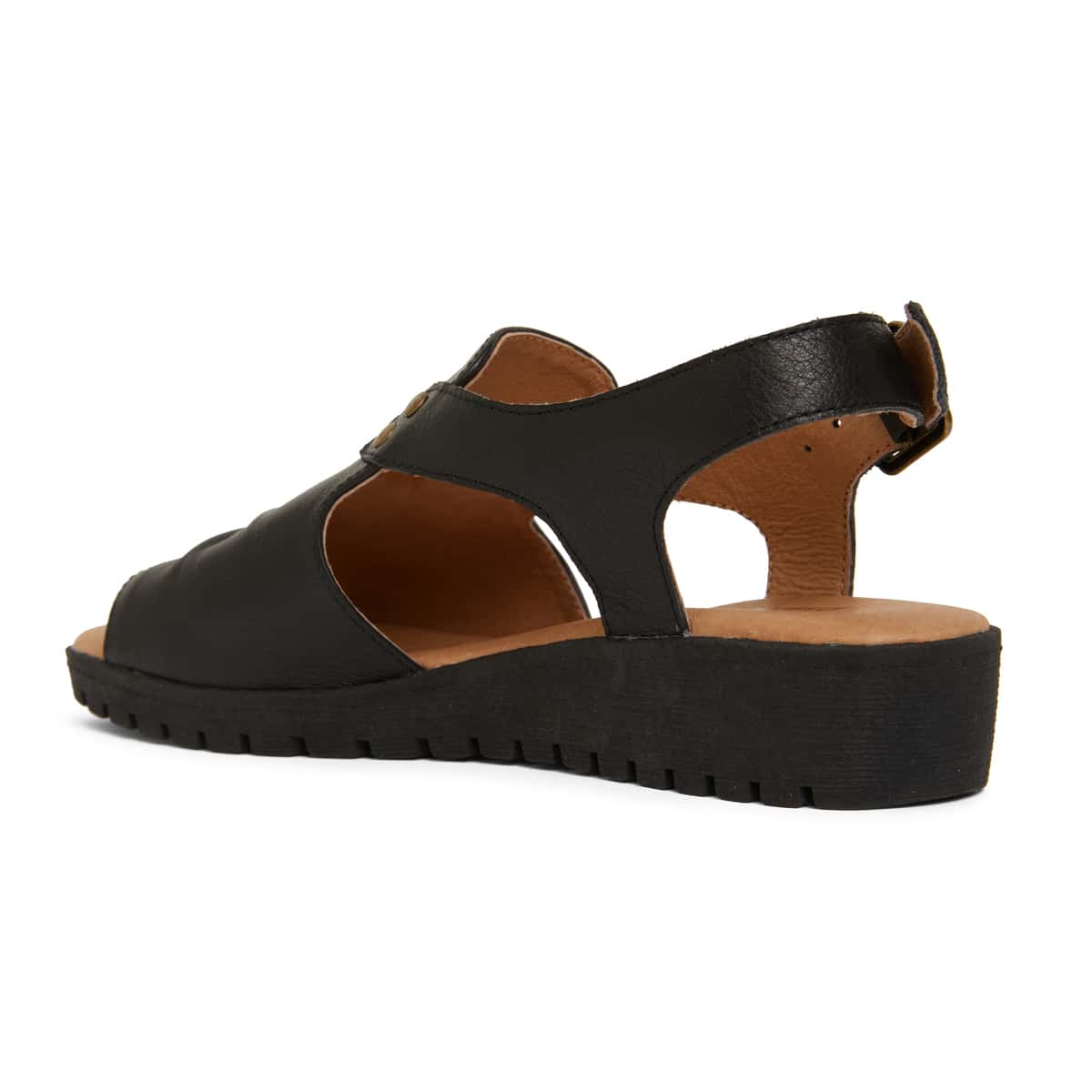 Gelato Sandal in Black Leather
