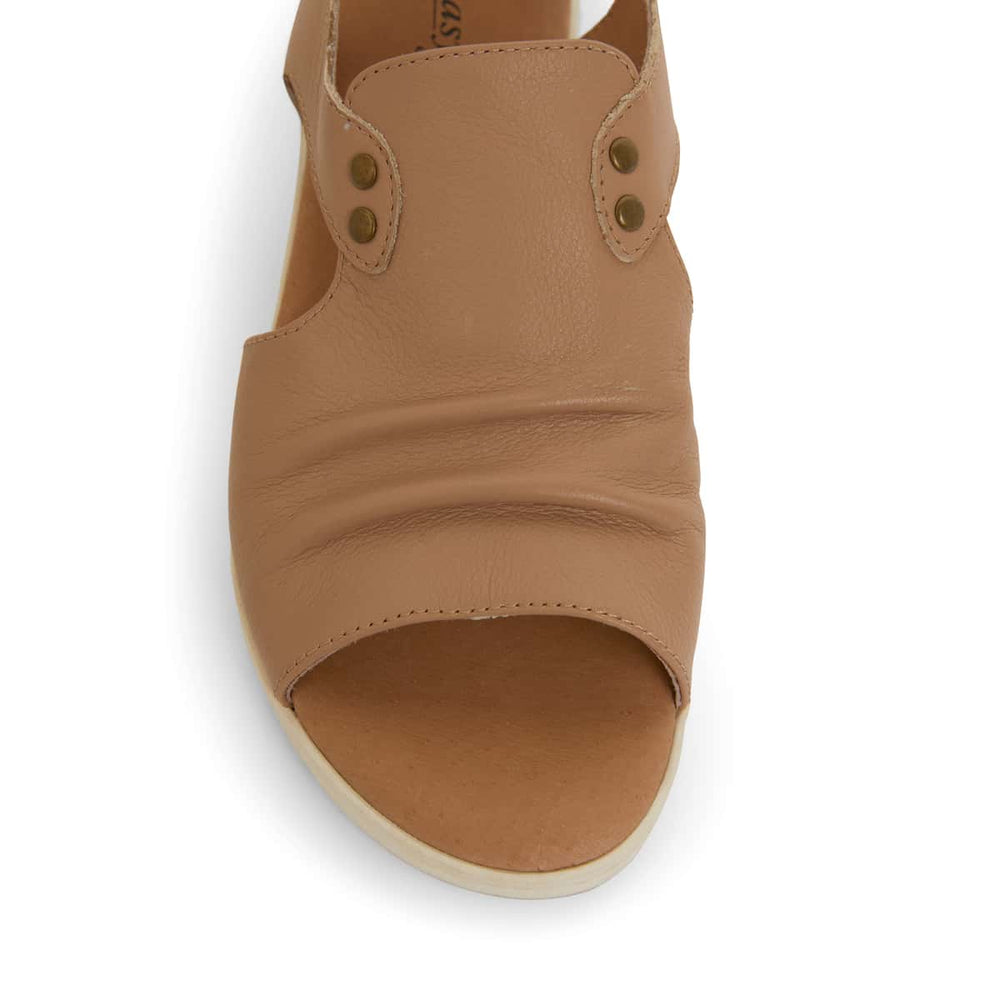 Gelato Sandal in Camel Leather