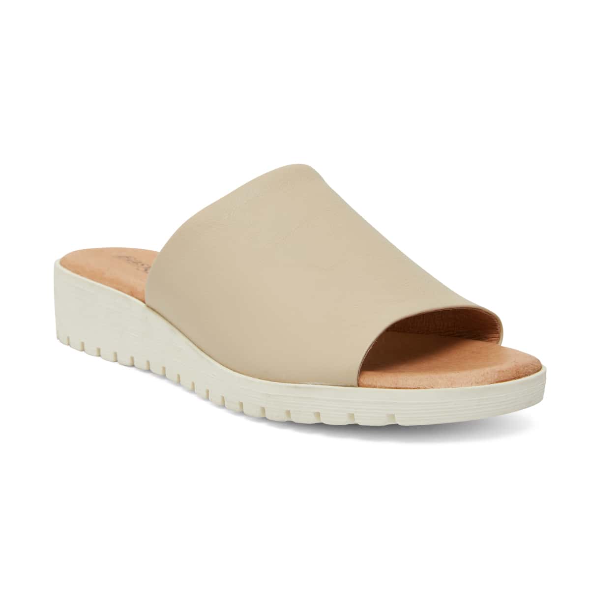 Genoa Slide in Nude Leather