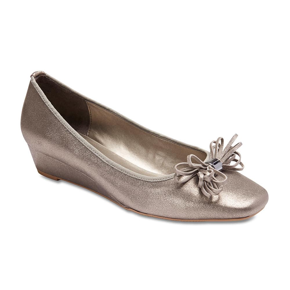 Geri Heel in Pewter Leather