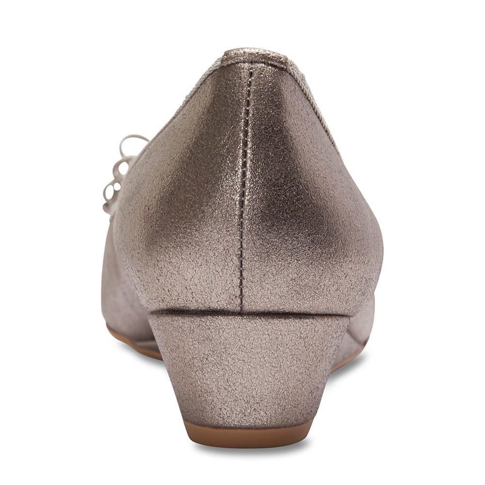 Geri Heel in Pewter Leather