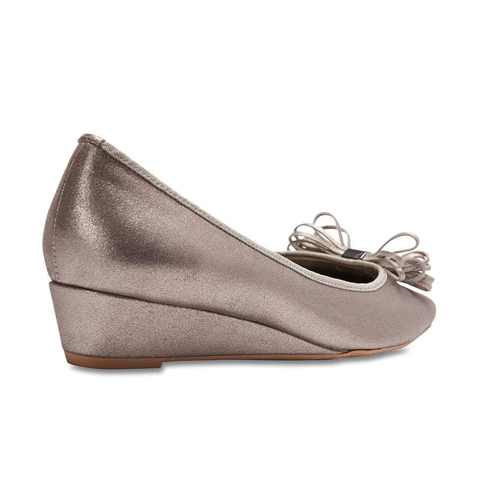 Geri Heel in Pewter Leather