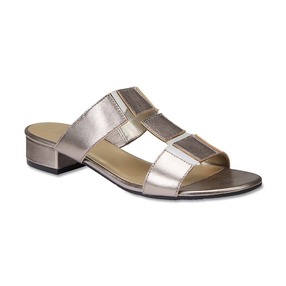 Gigi Slide in Pewter Smooth