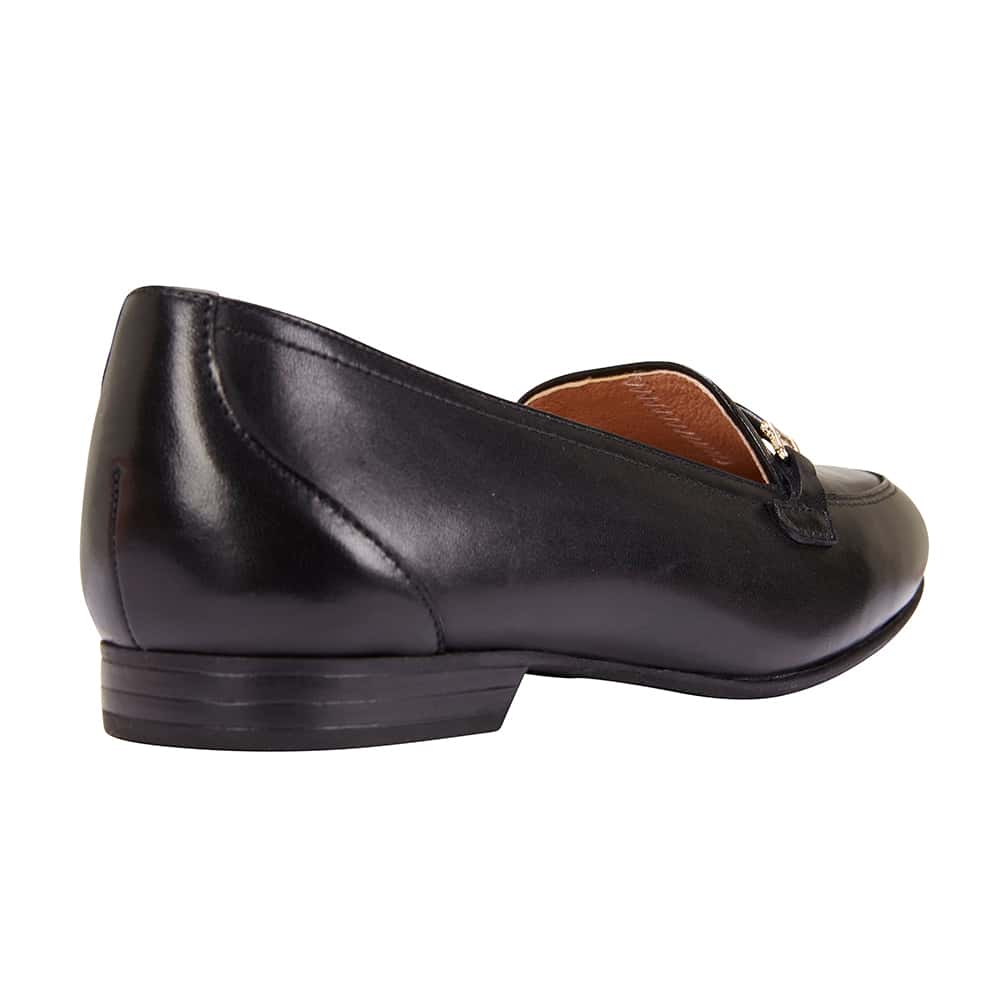 Glebe Loafer in Black Leather Easy Steps Shoe HQ