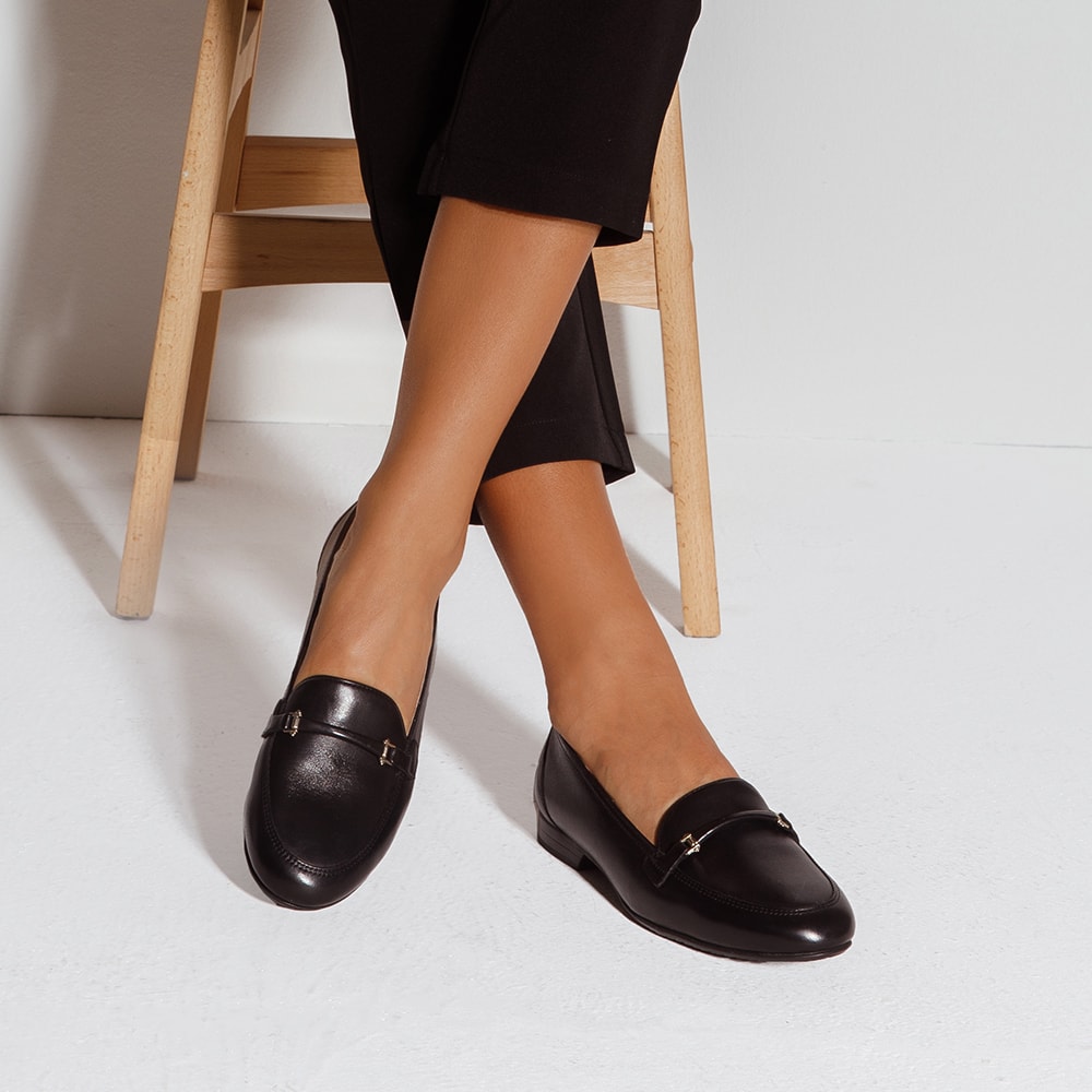 Glebe Loafer in Black Leather | Easy Steps | Shoe HQ