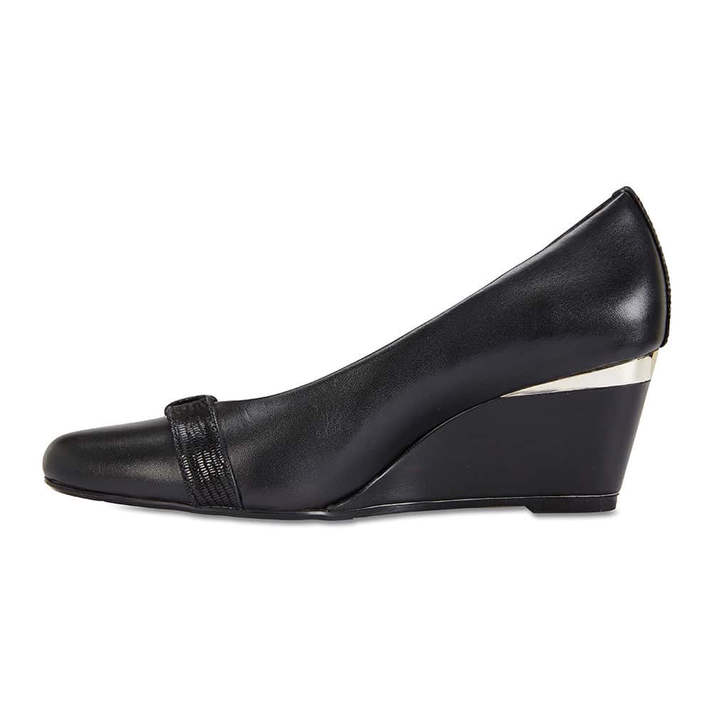 Hamlet Heel in Black Leather