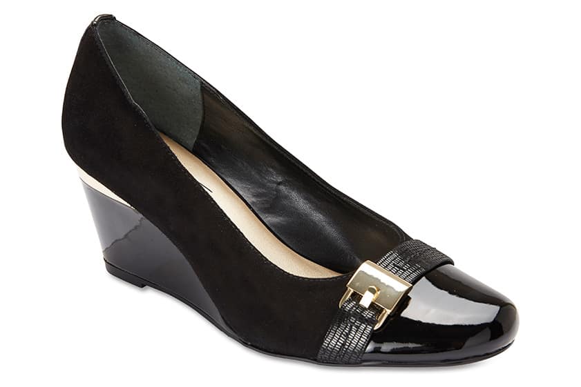 Hammond Heel in Black Leather