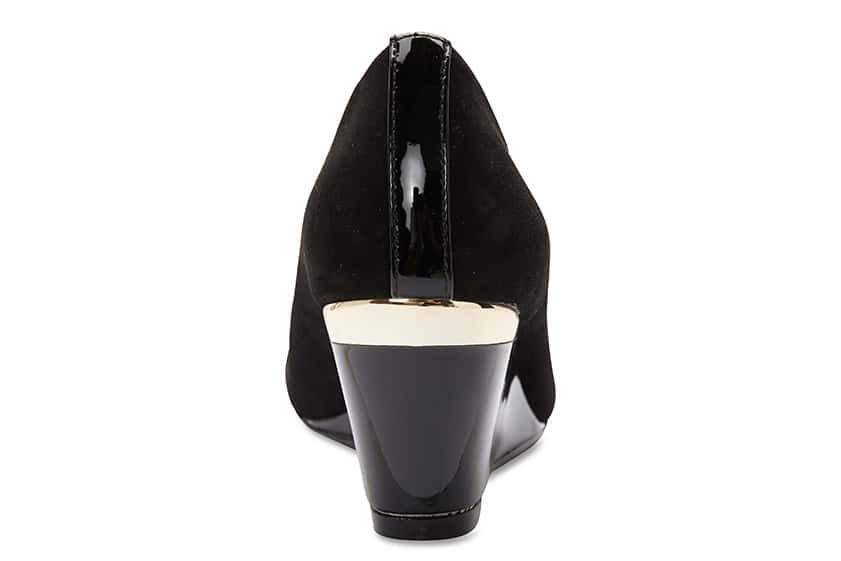 Hammond Heel in Black Leather