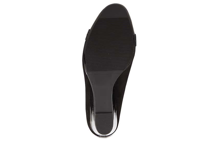 Hammond Heel in Black Leather