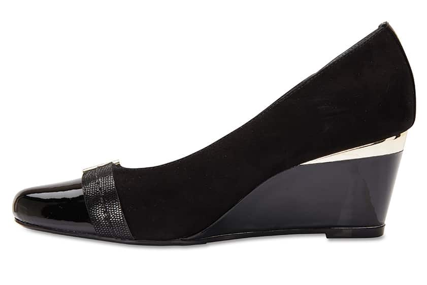Hammond Heel in Black Leather