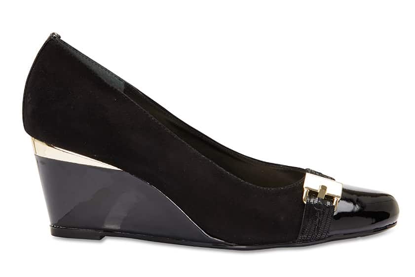 Hammond Heel in Black Leather