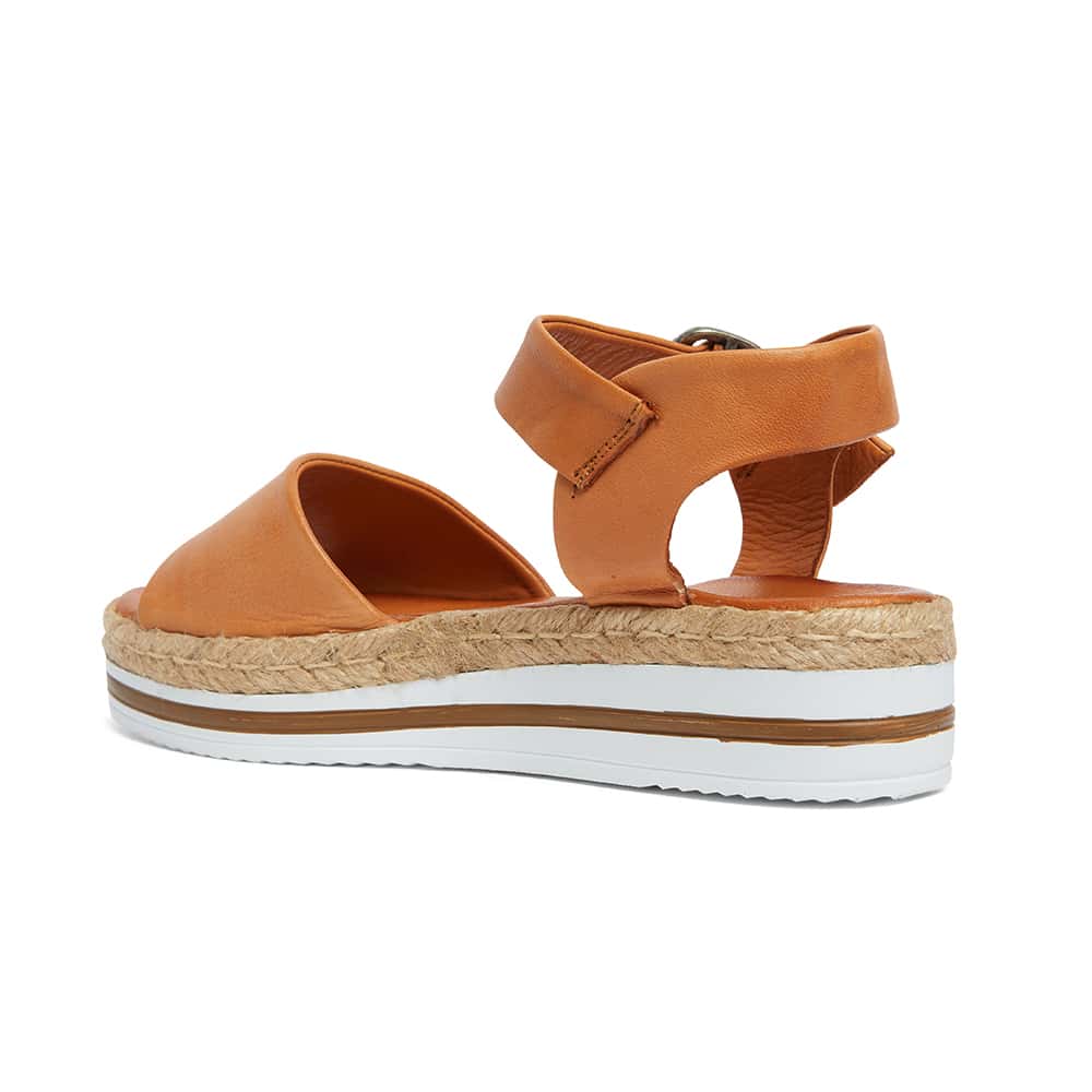 Holiday Espadrille in Cognac Leather