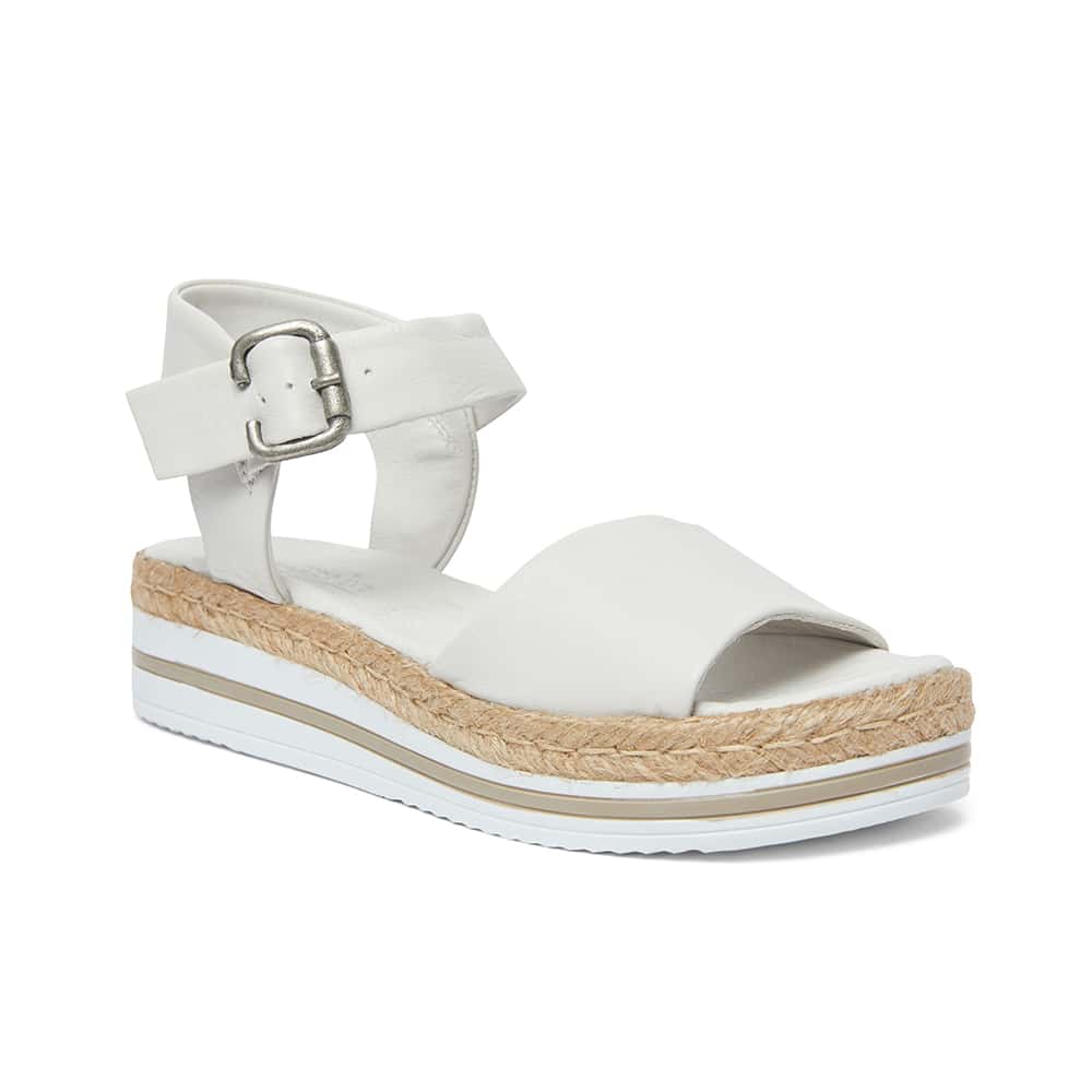 Holiday Espadrille in White Leather