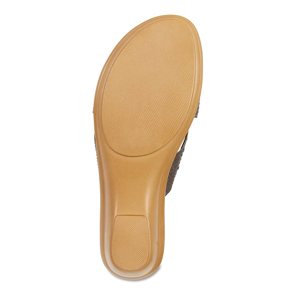 Honey Heel in Pewter Smooth