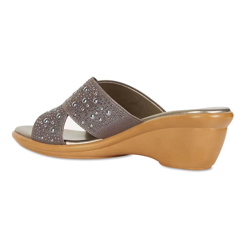 Honey Heel in Pewter Smooth