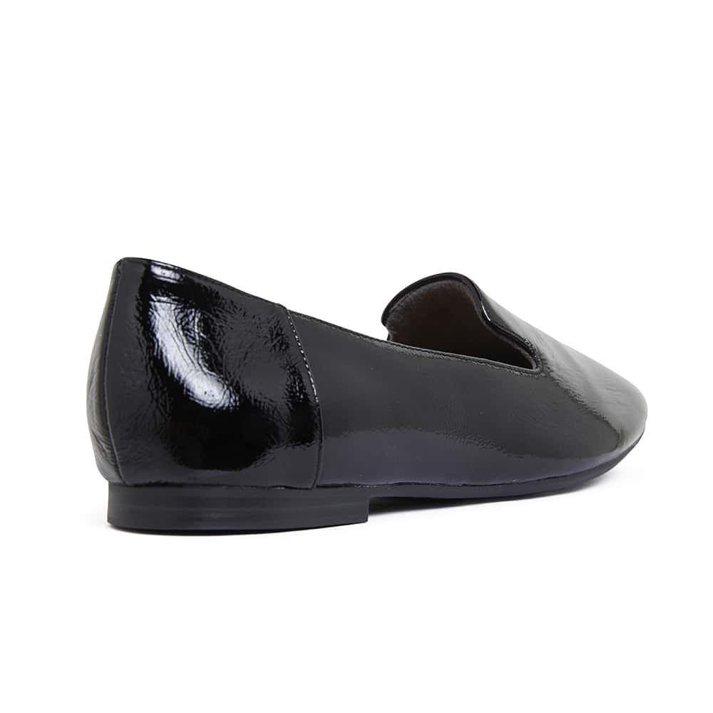 Hugo Flat in Black Patent