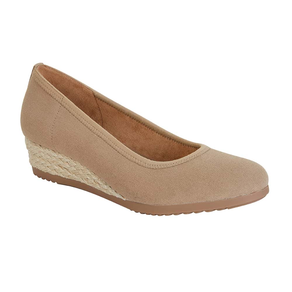Inferno Espadrille in Taupe Fabric