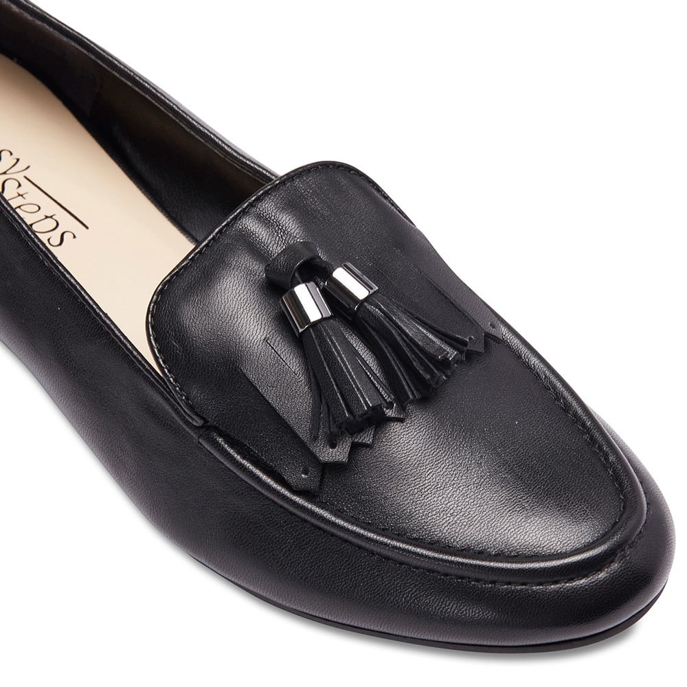 Janet Loafer in Black Leather