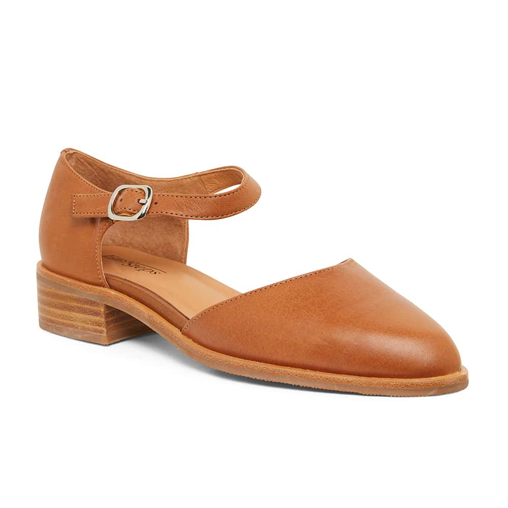 Jesinta Heel in Cognac Leather