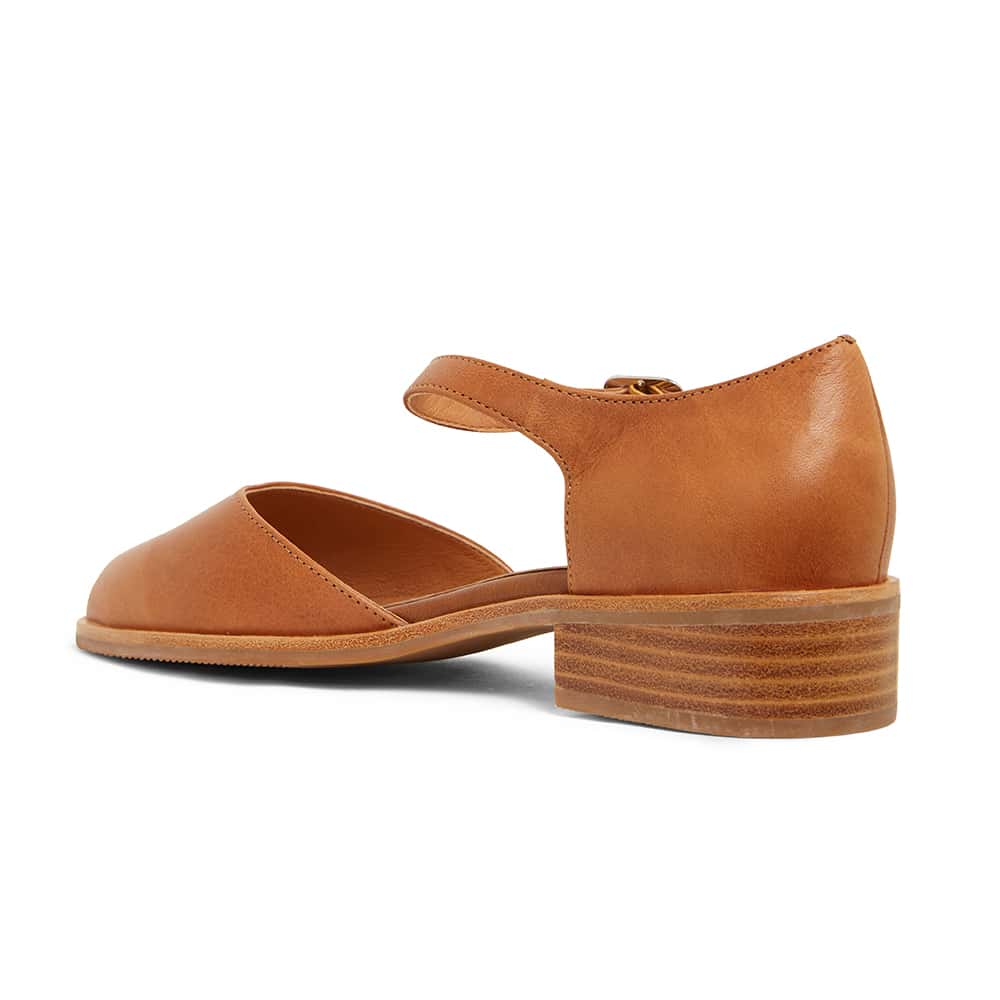 Jesinta Heel in Cognac Leather