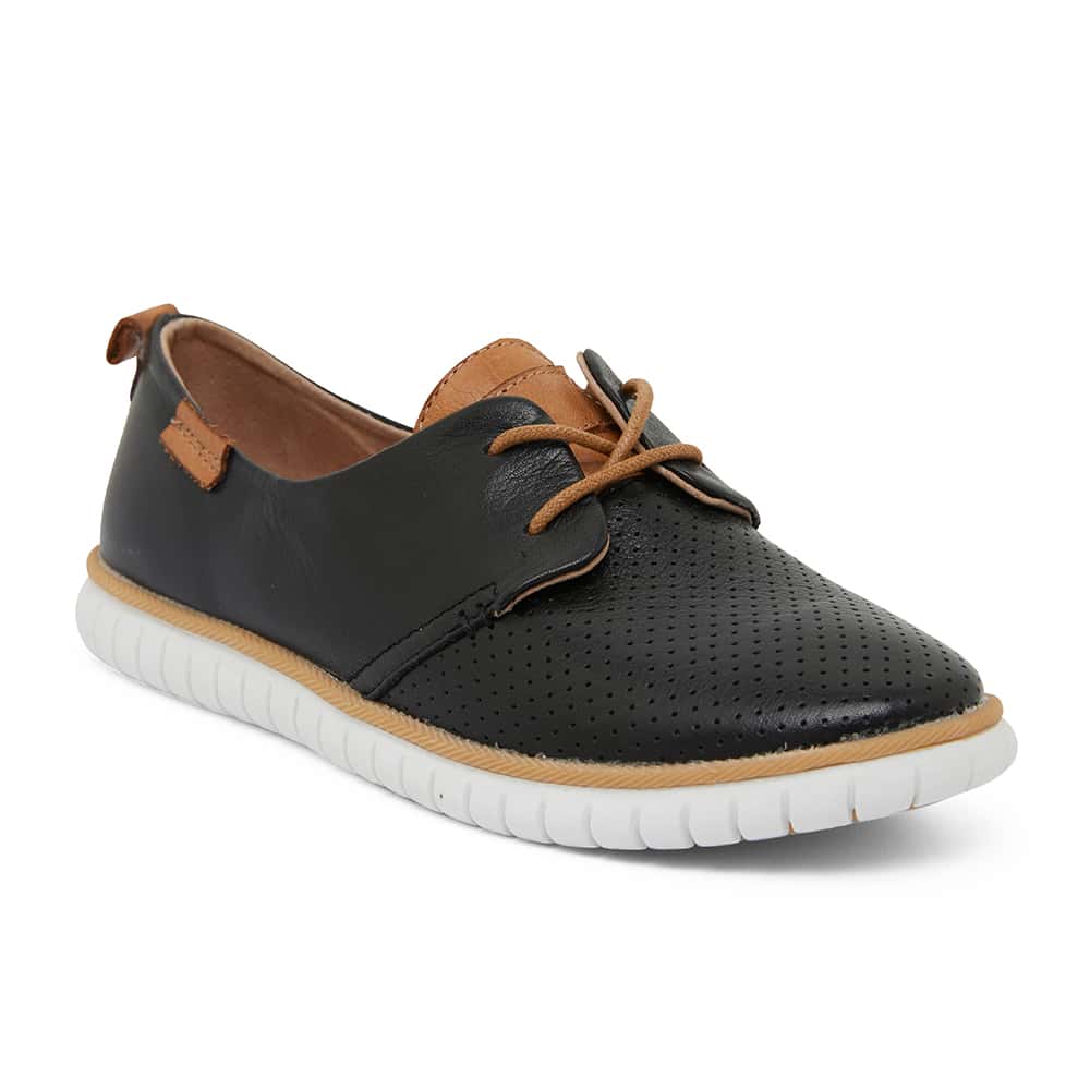 Jigsaw Sneaker in Black Leather