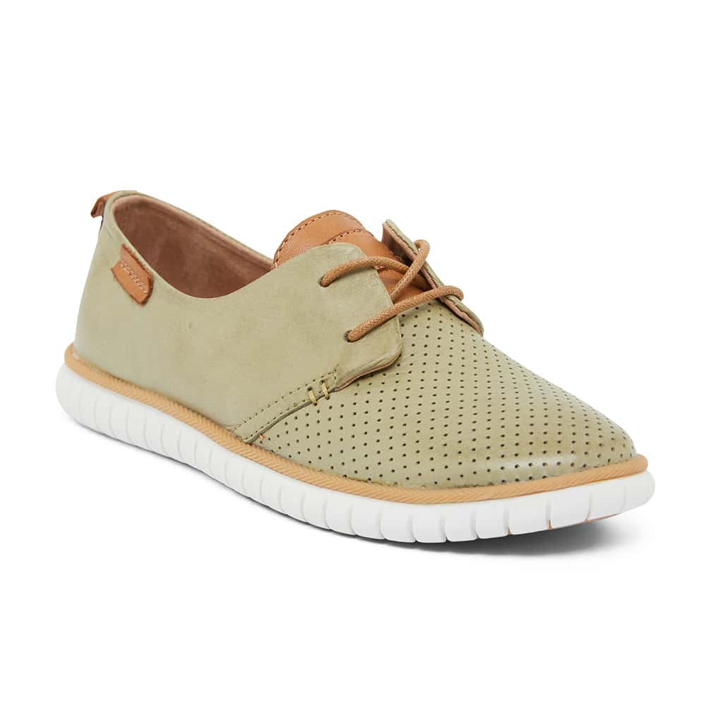 Jigsaw Sneaker in Khaki Leather