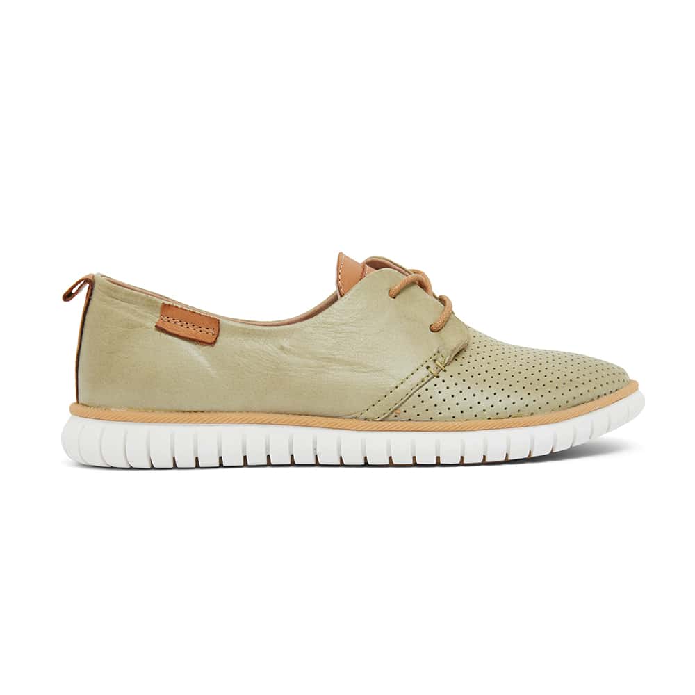 Jigsaw Sneaker in Khaki Leather