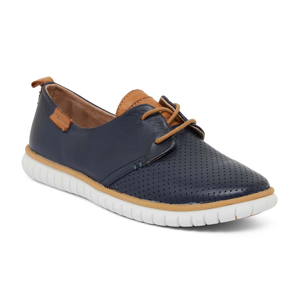 Jigsaw Sneaker in Navy Leather