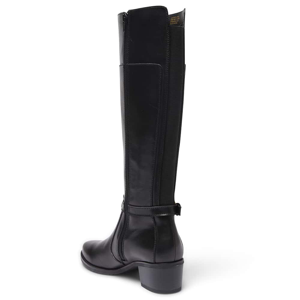 Junction Boot in Black Leather