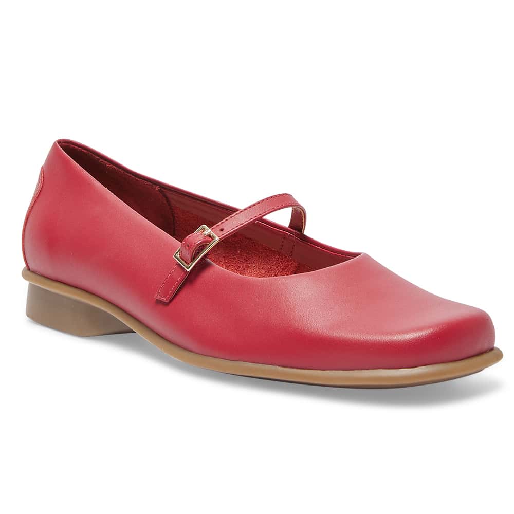 Katrina Ballet Flat in Cherry Leather