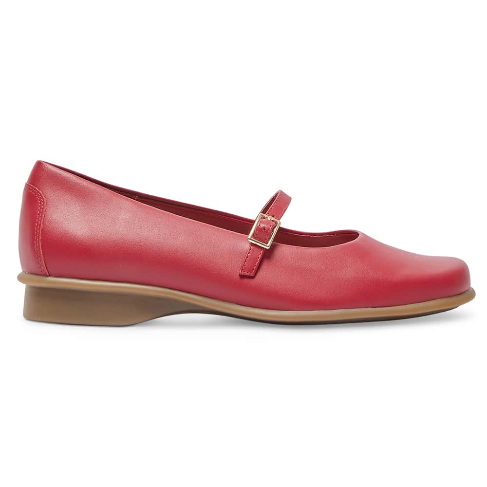 Katrina Ballet Flat in Cherry Leather