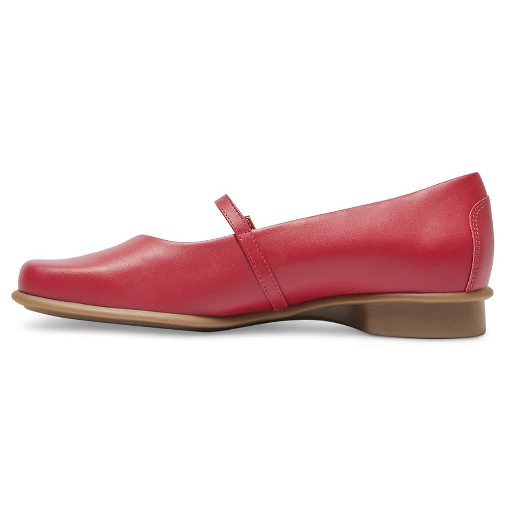 Katrina Ballet Flat in Cherry Leather